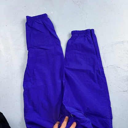 Nike VTG 90s Windbreaker Track Pants Ankle Zip Unlined Purple 1990s Essential