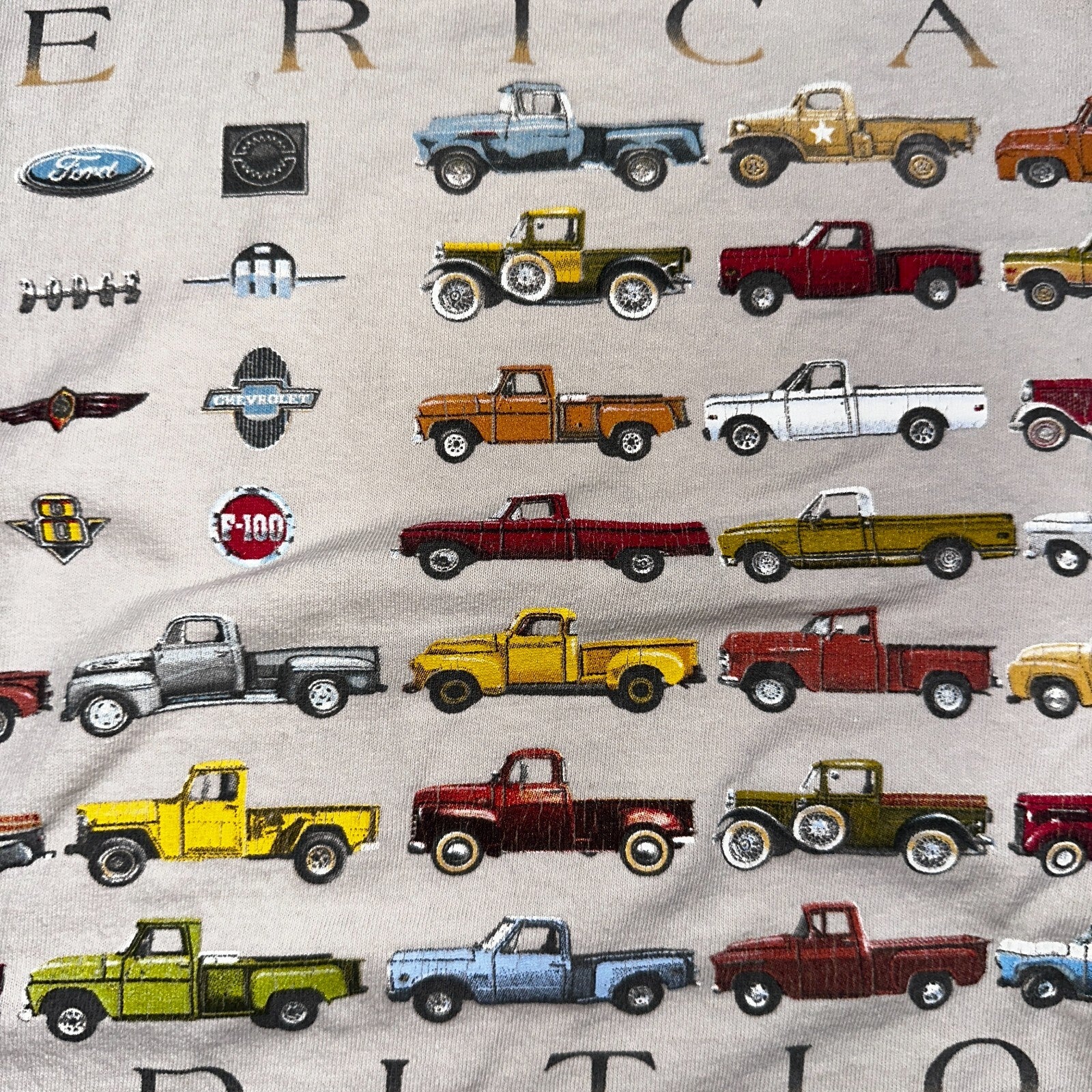 American Tradition Cars VTG T Shirt Y2K 2000s Pick Up Trucks Classic Dodge Ford