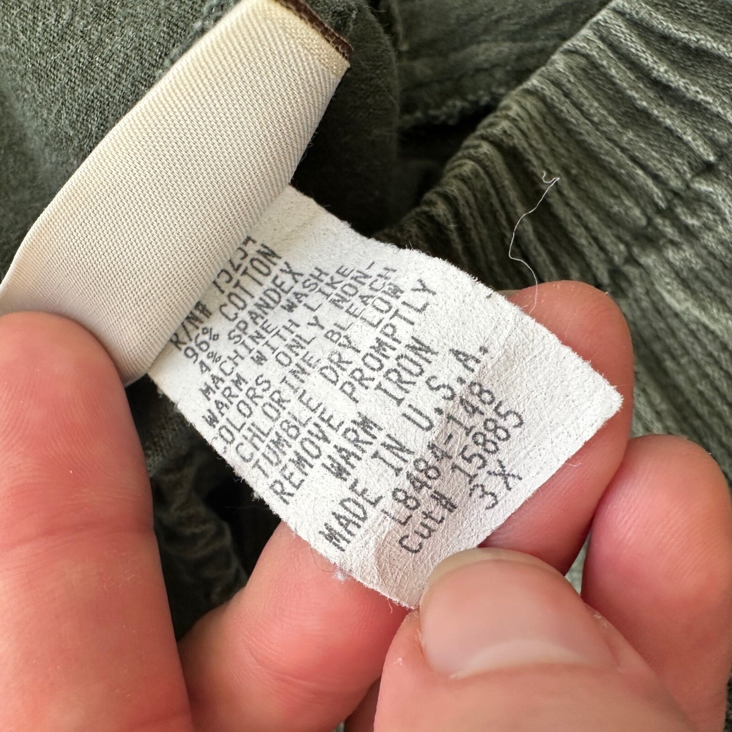 VTG 90s STAMPEDE WOMEN'S PLUS 3X Green 28x27 COTTON Spandex CASUAL PANTS