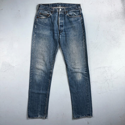 Levis 501 Vintage 80s USA XX Straight Leg Jeans Blue Med Wash 34x38 Act 31x33