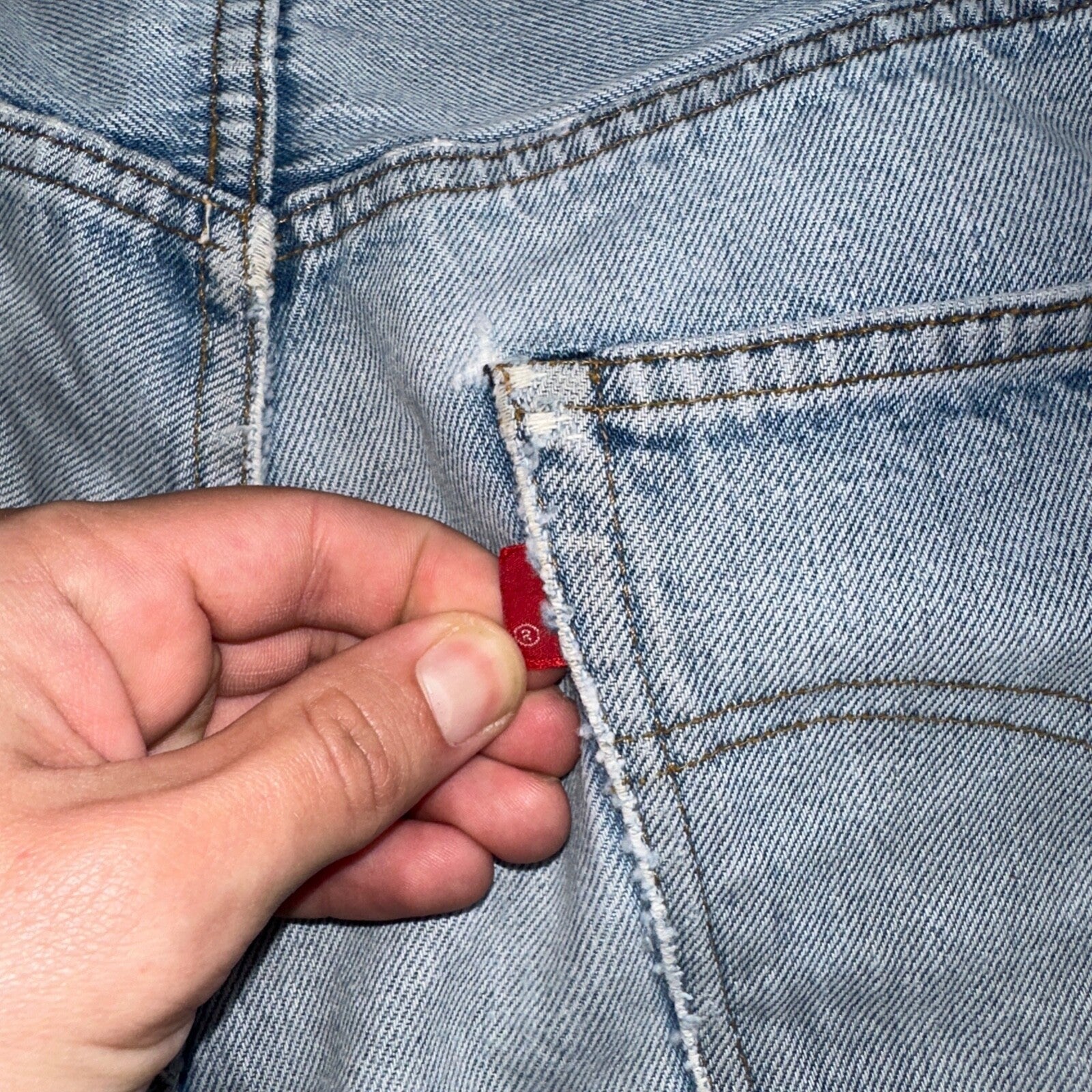 Levis 501 Vintage 80s Redline Selvedge USA XX Jeans Light Wash 35x38 Act 32x33