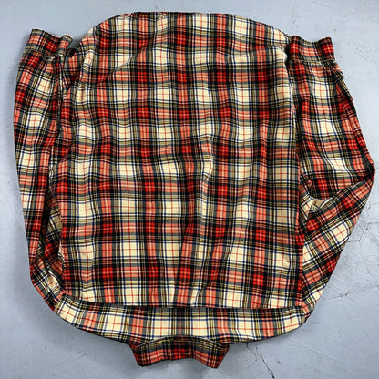 Ralph Lauren Classic Fit XL Plaid Shirt Red VTG Button Down Cotton Wool Blend