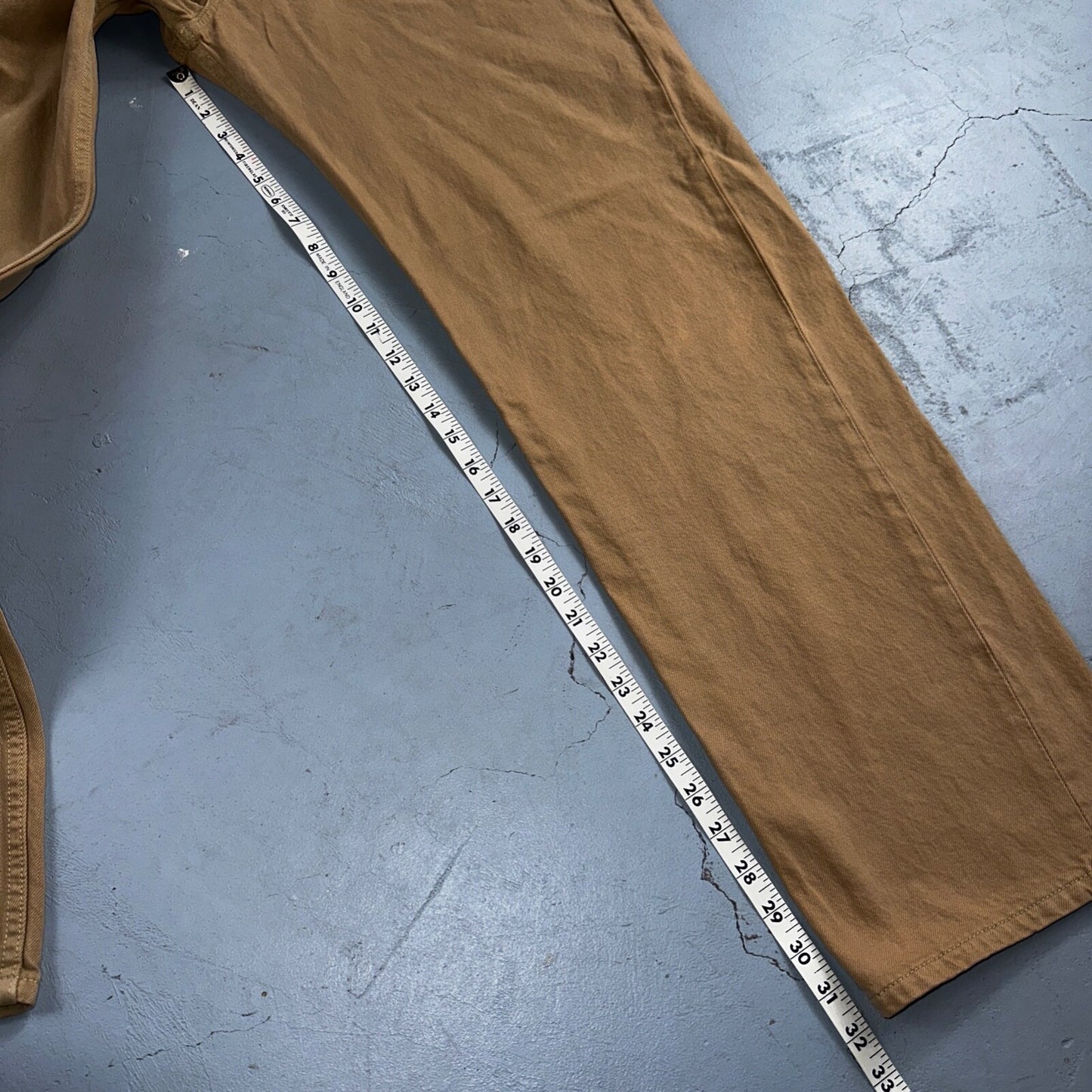 Levis 501 Vintage 90s USA XX Straight Leg Jeans Khaki Brown Wash 42x32 Act 40x32