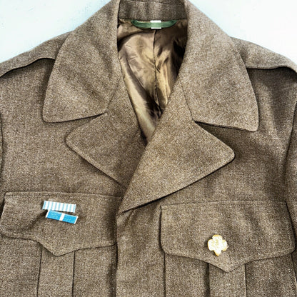 WWII US Army E-6 Ike Jacket 25th Infantry Division Patches WW2 Size 34R Wool