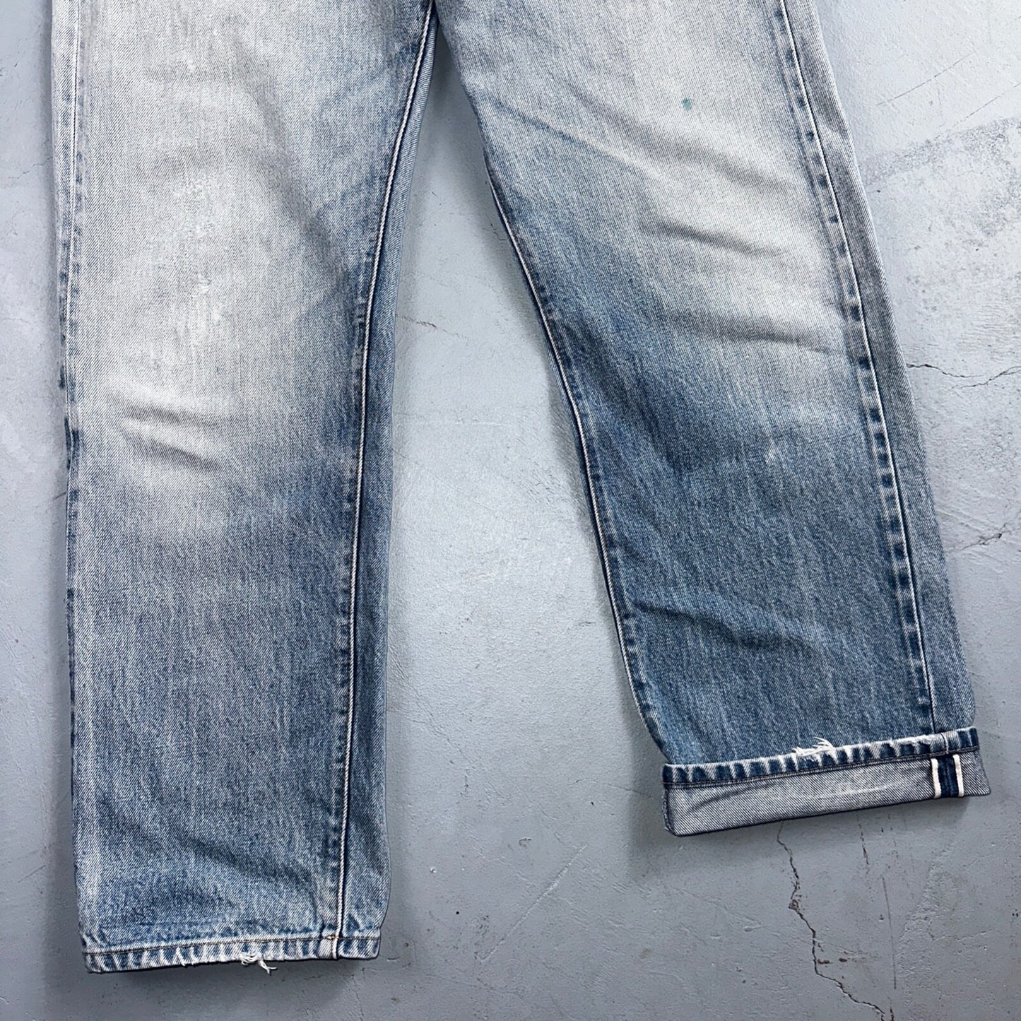Levis 501 Vintage 80s Redline Selvedge USA XX Jeans Light Wash 524 Act 32x27