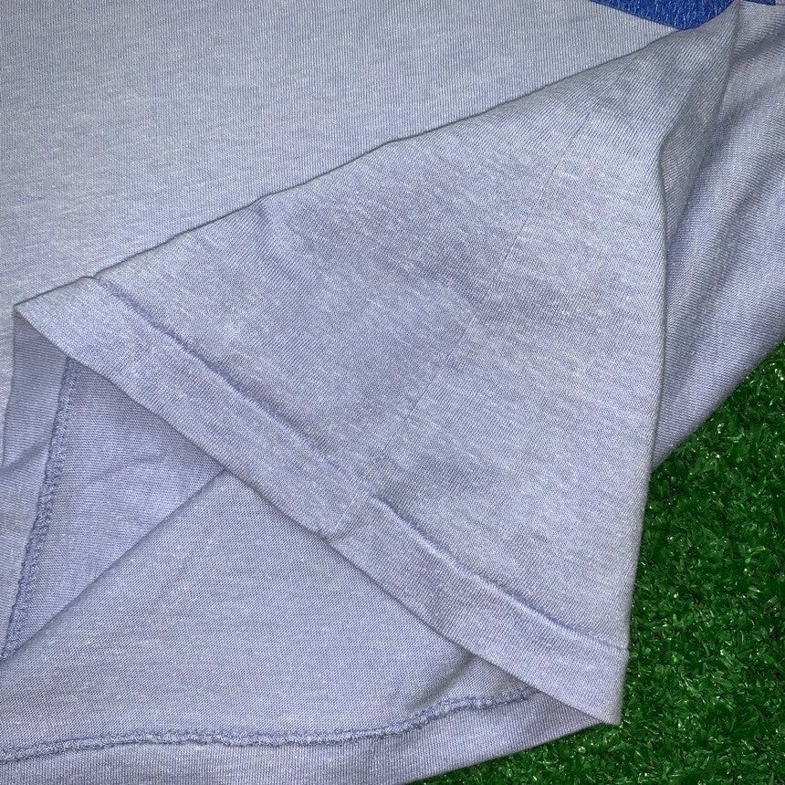 Nike Vintage T Shirt USA Rare Womens LGBTQ Rainbow Running Blue Tag 80s Swoosh