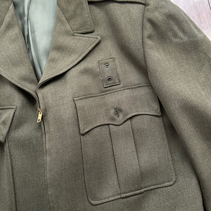 WWII Nurse Uniform Green Wool Cropped 1940s Vintage Jacket Air Force USA Talon