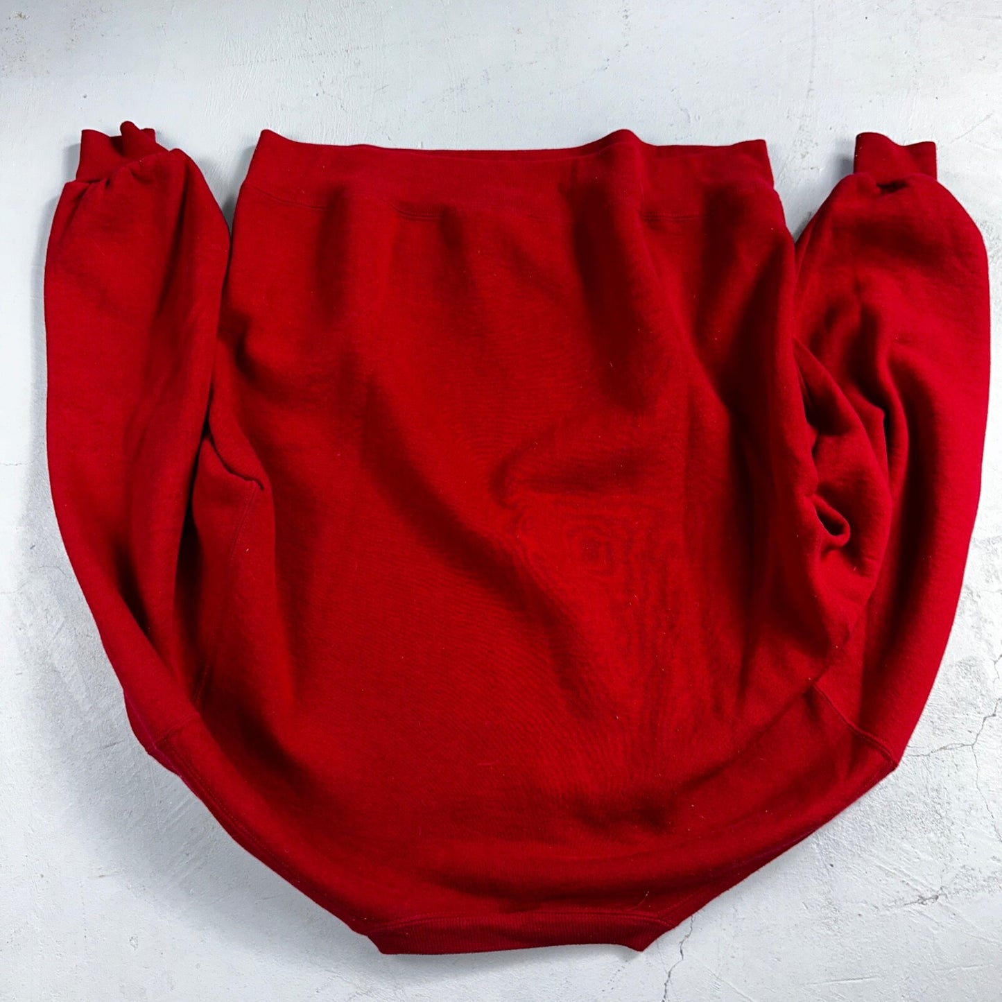 Russell Athletic USA L Sweatshirt 90s VTG Crewneck Red Basic Blank Essential