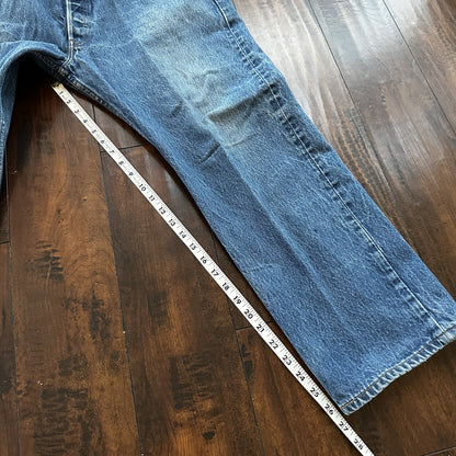 Vintage Y2K 90s Levis 501 XX Button Fly Light Wash 40x30 Jeans Act 36x26