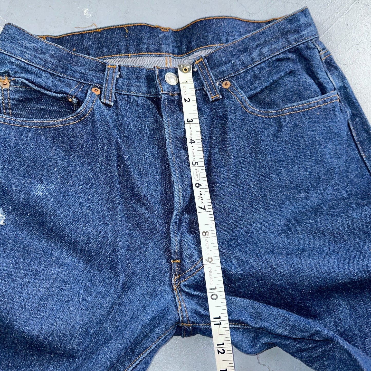 Levis 501 Vintage 80s USA XX Straight Leg Jeans Blue Dark Wash 34x34 Act 30x29
