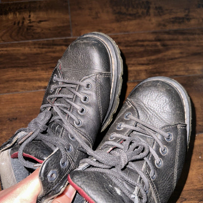 Dr. Martens Size 7 Black Reeder Low Top Work Shoes Air Wair AW004 Leather Tie