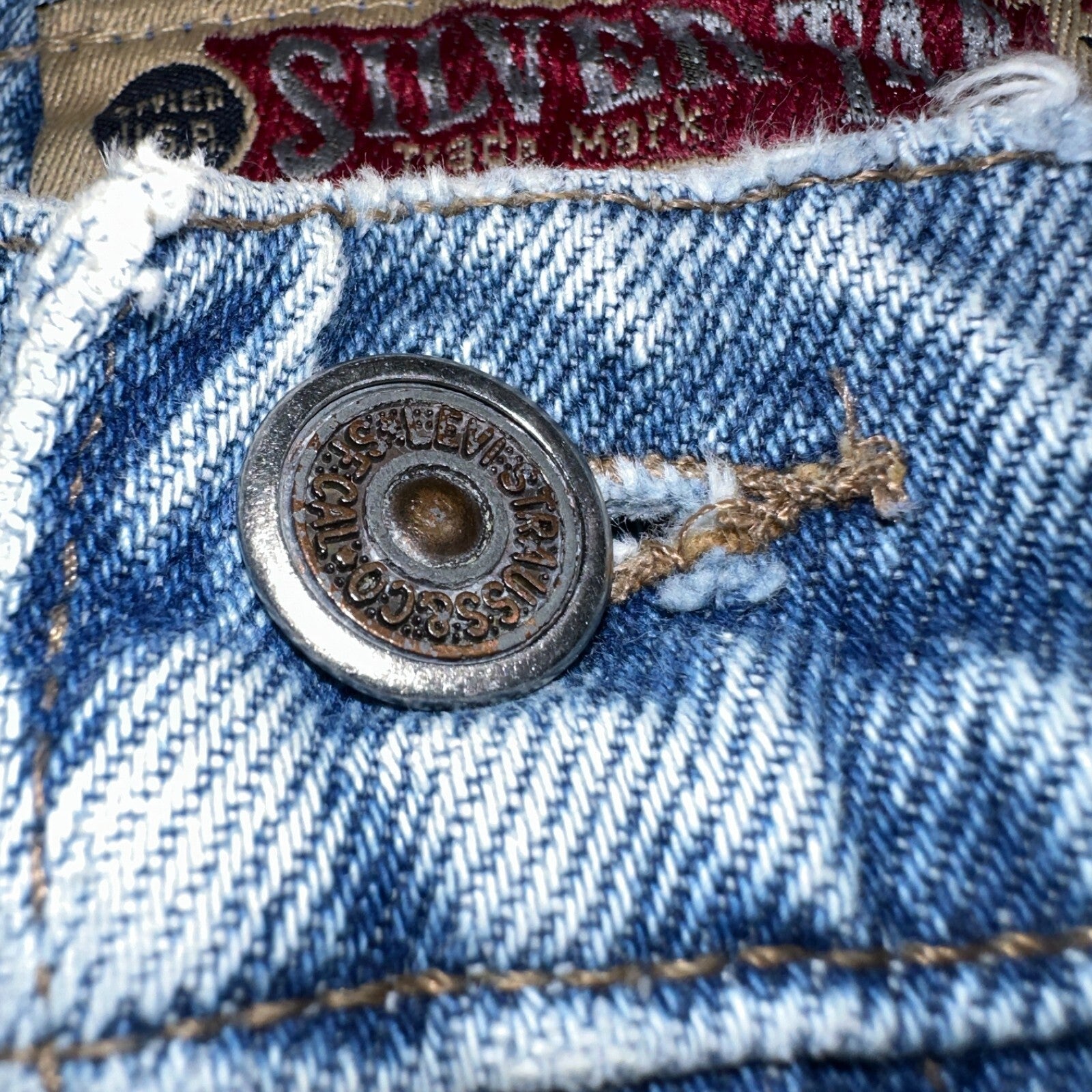 Levis 525 Silver Tab USA Vintage 90s Skater Jeans Light Wash Act 32x32 Act 30x30