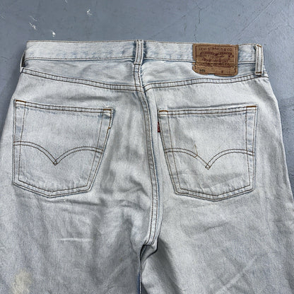 Levis 501 Vintage 90s Y2K XX Straight Leg Jeans Blue Light Wash 34x36 Act 33x31