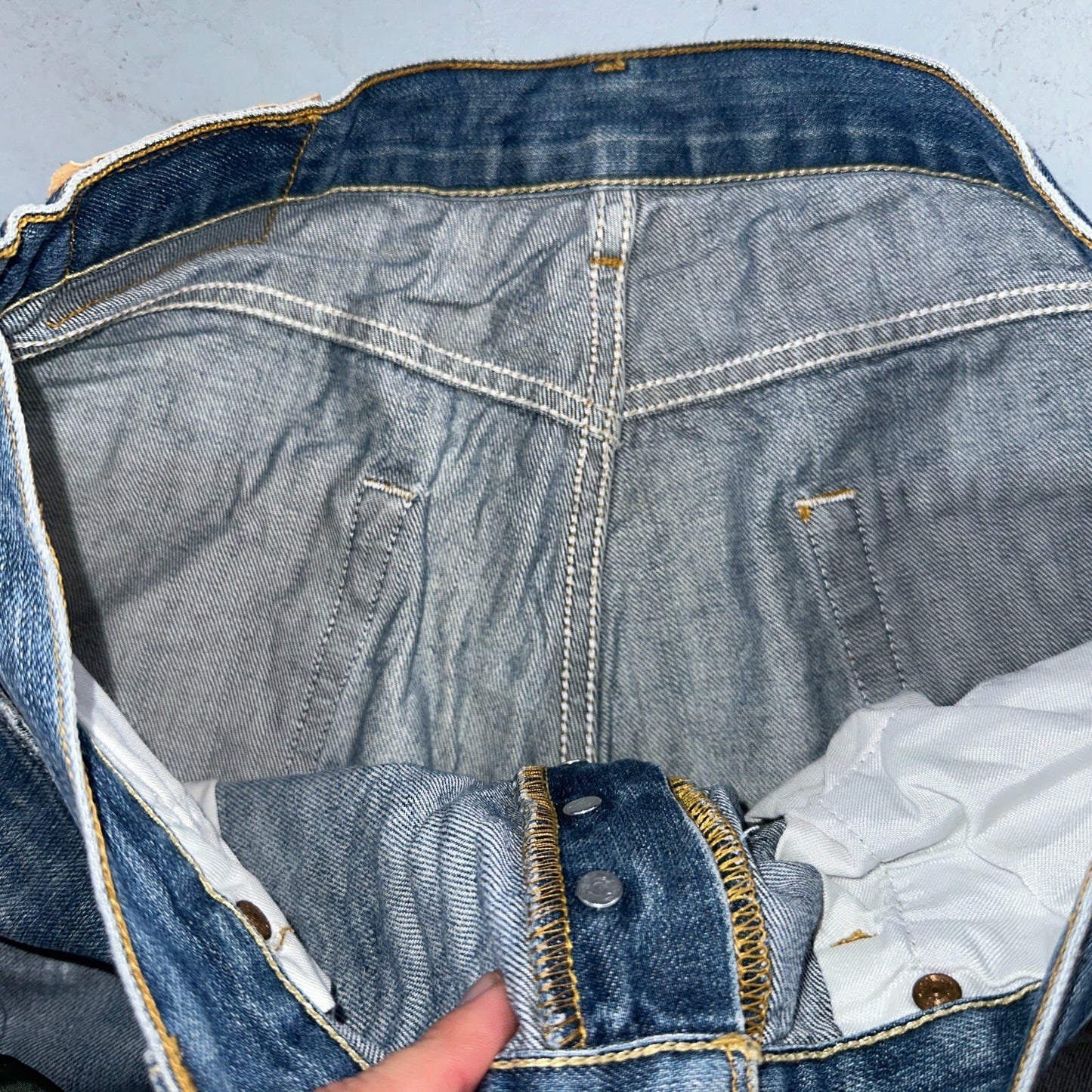 Levis 501 Vintage Y2K XX Straight Leg Jeans Blue Med Wash 34x34 Act 32x29