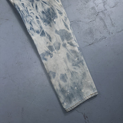 Levis 501 Vintage 80s USA XX Straight Leg Jeans 30x36 Bleach Light Wash Ac 26x31