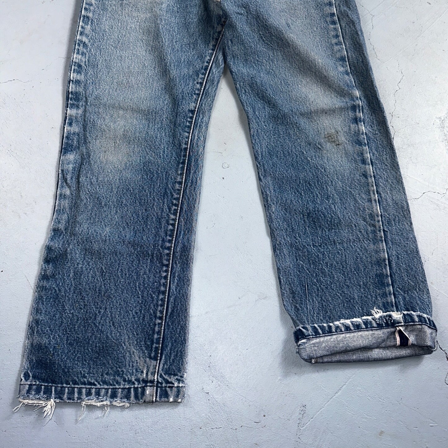 Levis 501 Vintage 80s Redline Selvedge USA XX Jeans Light Wash 32x33 Act 28x28