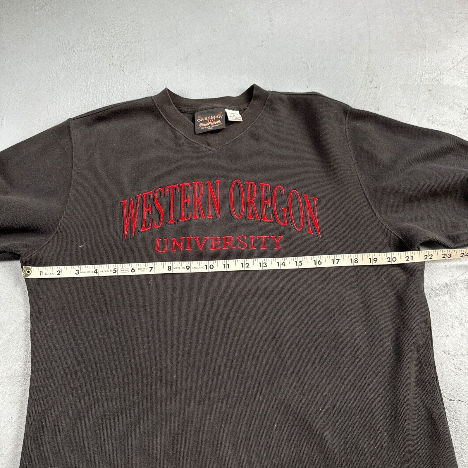 Vintage Oarsman Western Oregon University Crewneck Sweatshirt Thick Shirt M