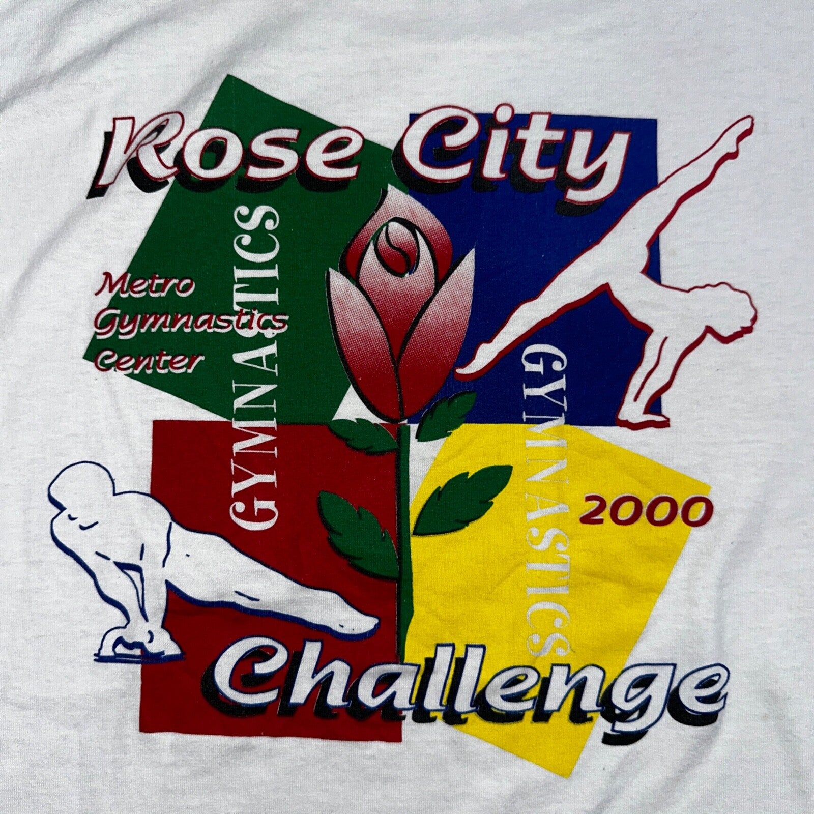 Portland Rose City 2000 Challenge VTG T Shirt Gymnastics Oregon Insurance Family