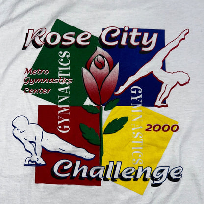 Portland Rose City 2000 Challenge VTG T Shirt Gymnastics Oregon Insurance Family