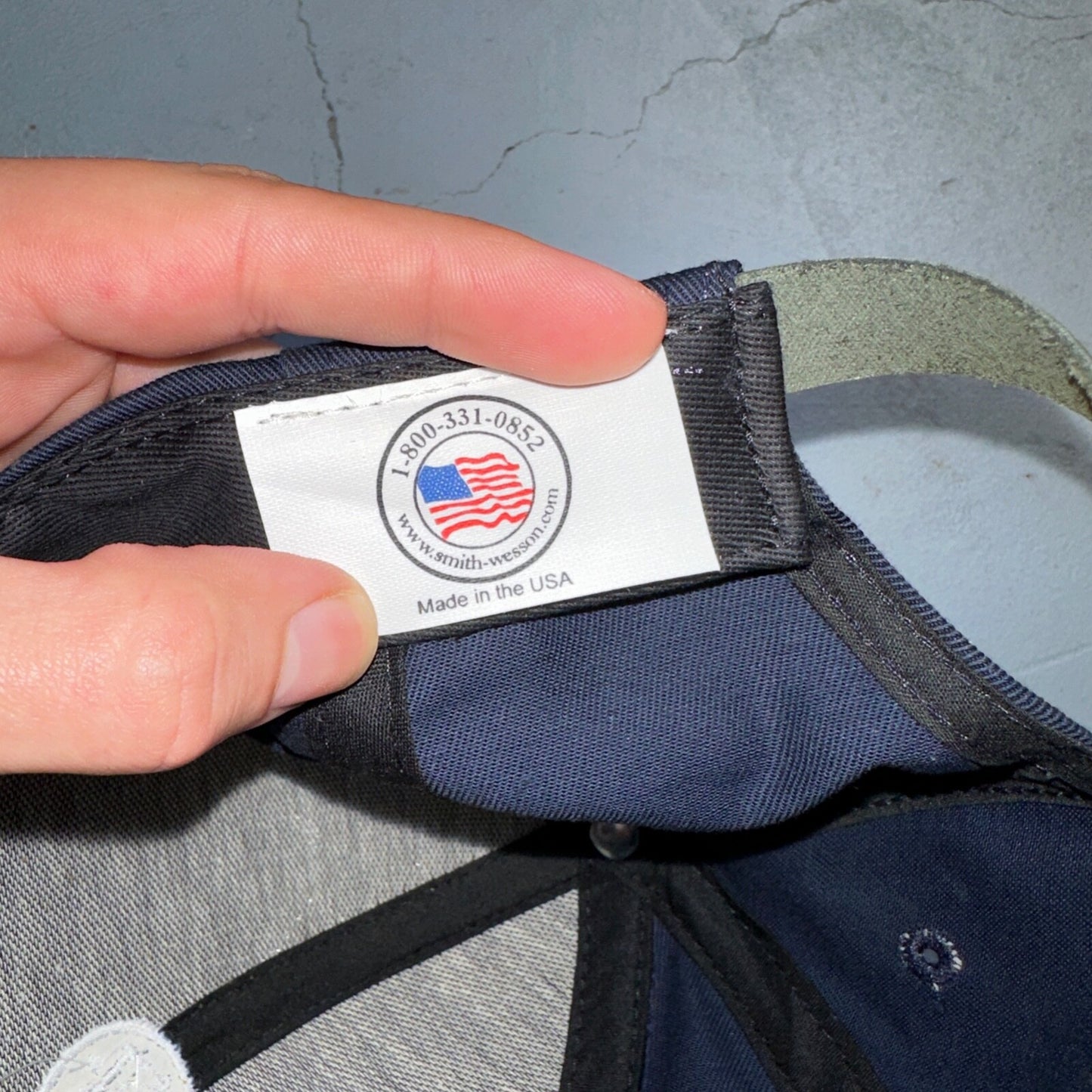 Smith & Wesson Hat Cap VTG Blue One Size Casual Cotton Dad Gun Pistol USA