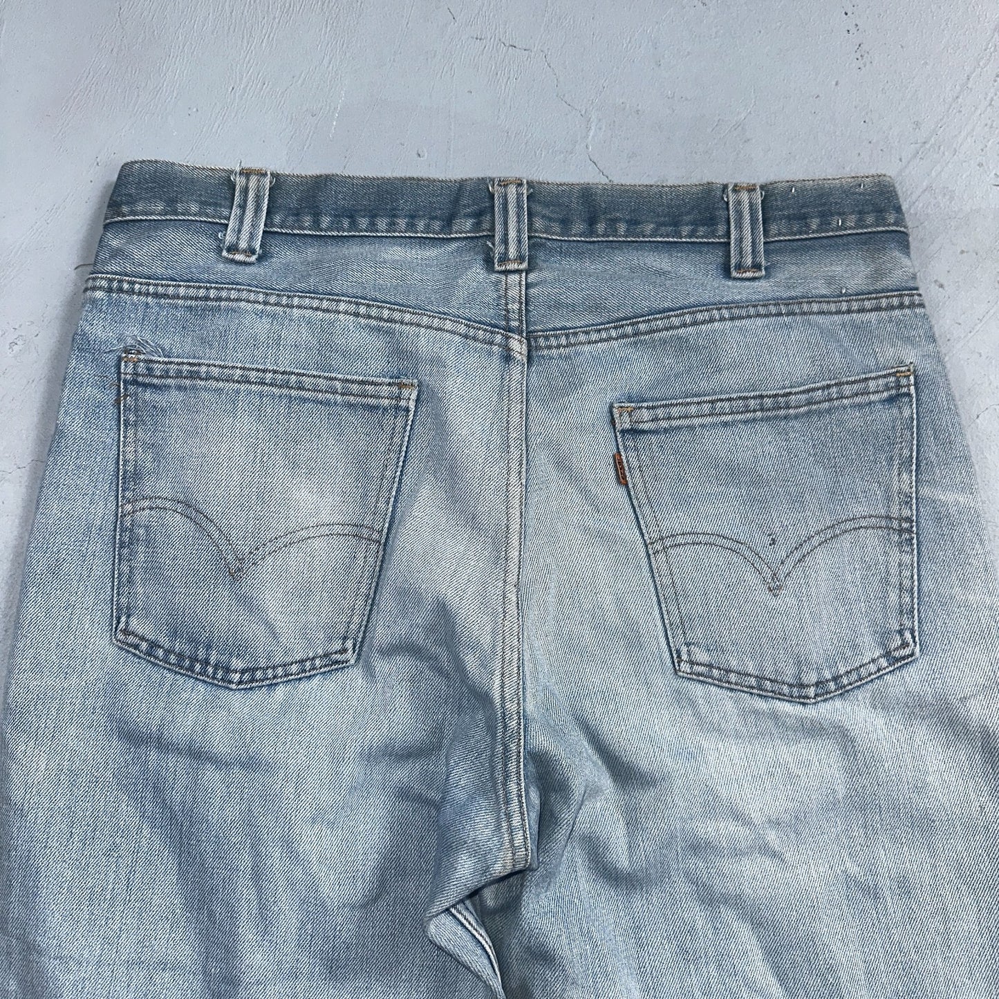 Levis 517 Vintage 80s USA Orange Tab Bootcut Flare Blue Jeans Talon Act 36x30