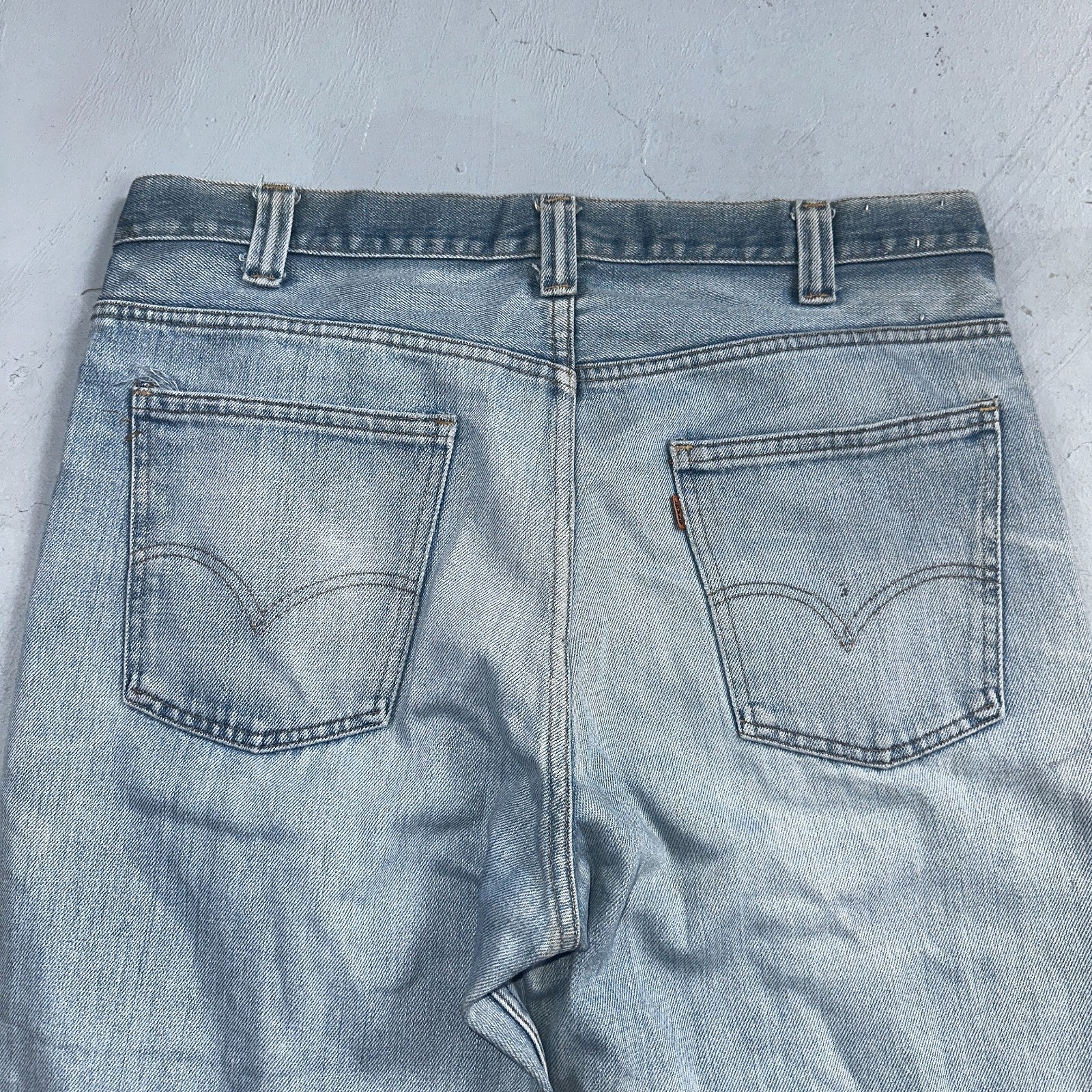 Levis 517 Vintage 80s USA Orange Tab Bootcut Flare Blue Jeans Talon Act 36x30