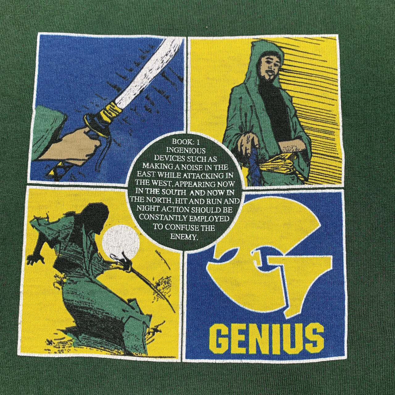 GZA Wu Tang Vintage T Shirt Karate Rap Wu Wear 90s Art Photo NYC Gangsta Music