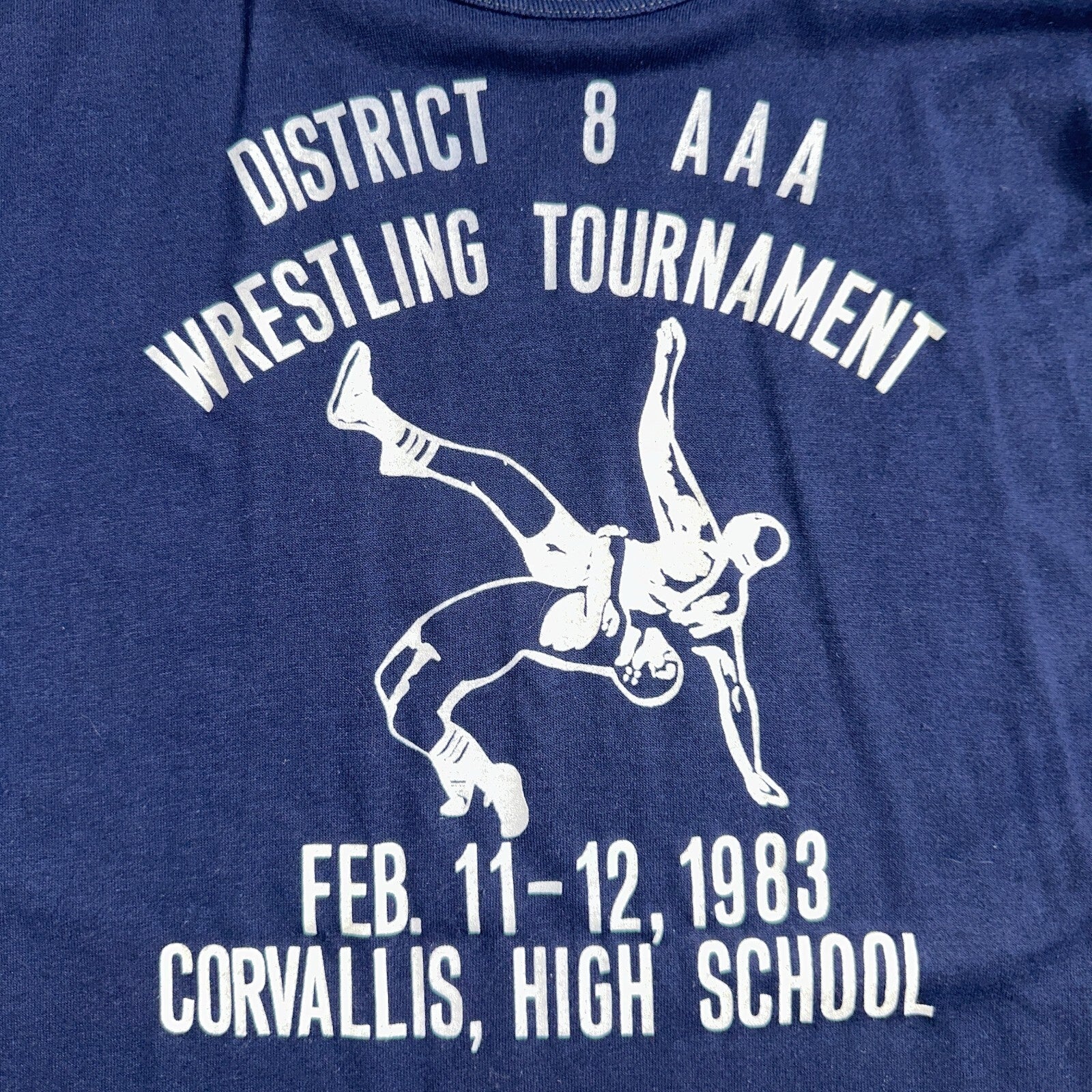 1980s Corvallis Oregon VTG T Shirt Wrestling High School Rare Russell Athletic