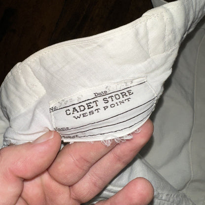 RARE VTG 1920s White Buckle Back Pants Work Wear Union 10s 30s 28x31 Navy USMA