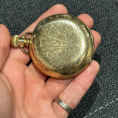 Rare 1882 Rockford Watch Co. Illinois Working Pocket Watch Hunter Case