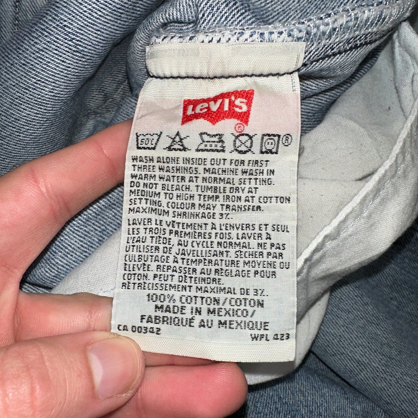 Levis 501 Vintage 90s XX Straight Leg Jeans Y2K Light Wash 38x32 Act 38x32