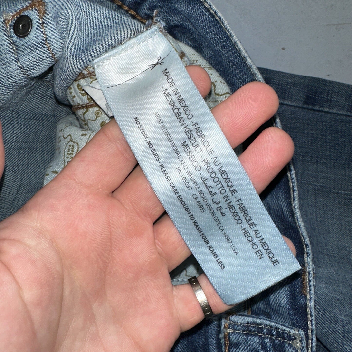 Ariat Jeans Mens 36x34 Blue M4 Boot Cut Relaxed Coltrane Jeans Denim Medium Wash