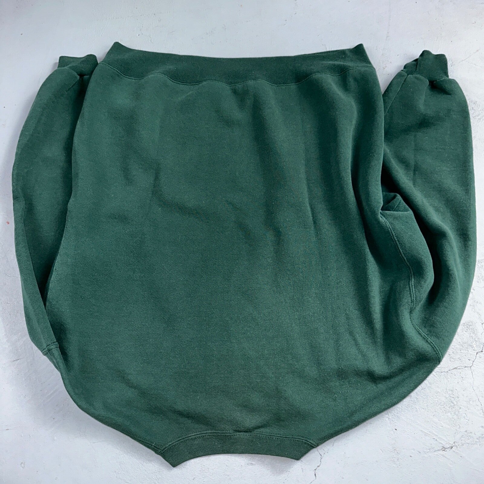 Russell Athletic USA L Sweatshirt 90s VTG Crewneck Green Basic Blank Essential