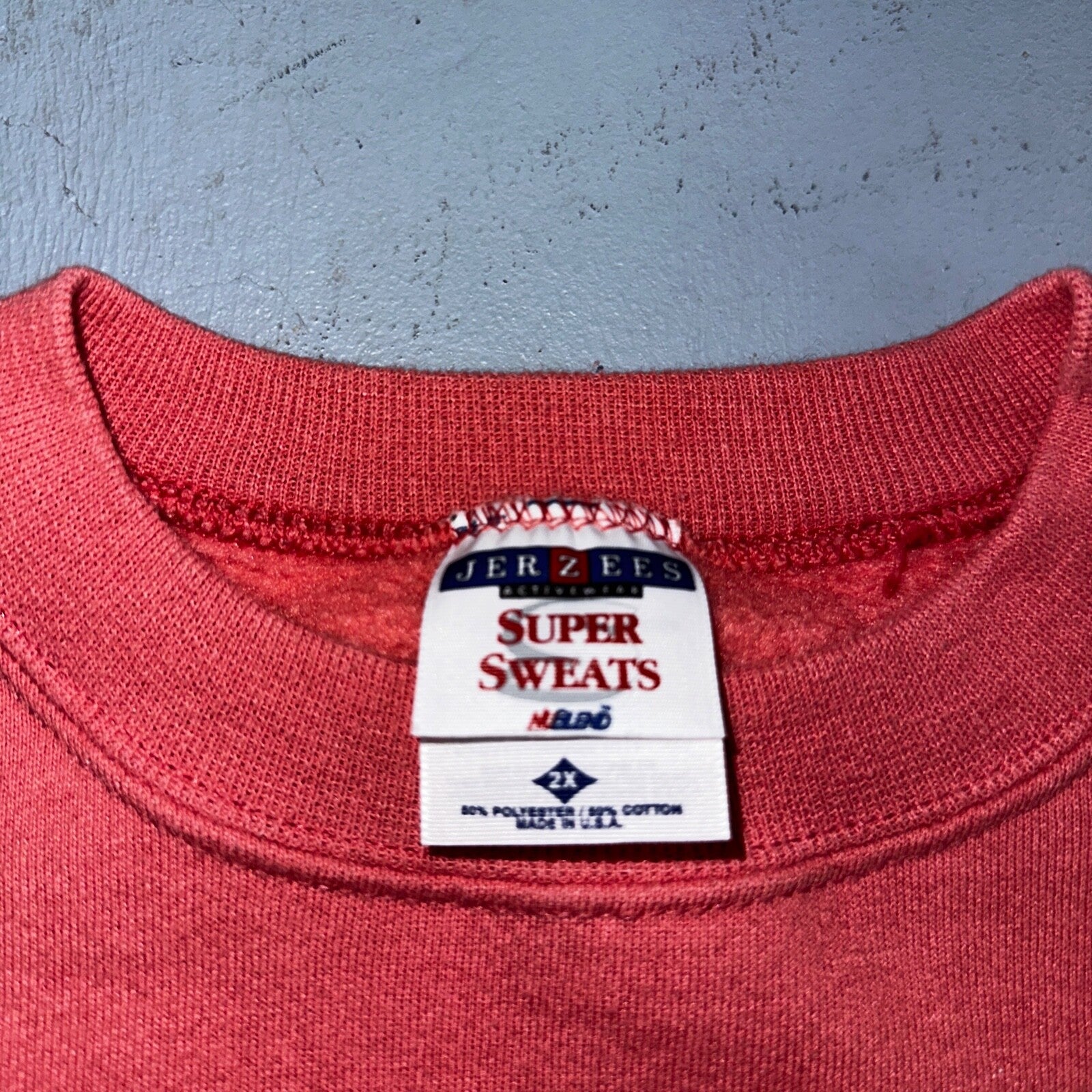 1990s VTG Jerzees Sport Blank Sweatshirt 2XL 90s Pink Made In USA Crewneck