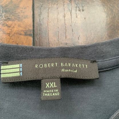 Robert Barakett T-Shirt Men XXL Short Sleeve Casual Pima Montreal Dark Gray