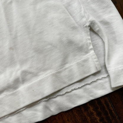 Sports White Basketball Team Long Sleeve Gym Vintage T Shirt 90s Gang Cool Rap