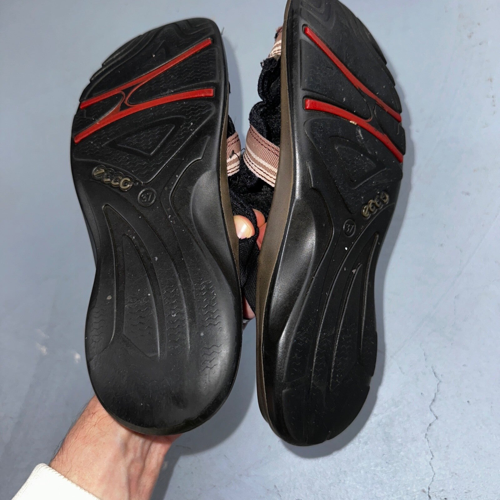 Ecco Hiking Sandals Womens 37 US 6/6.5 Brown Offroad Yucatan Outdoors FLAWS