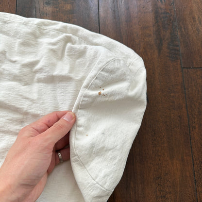 VTG WWII Canvas Garment Laundry Bag White Military Denim 1940s 40s 50s Stencil