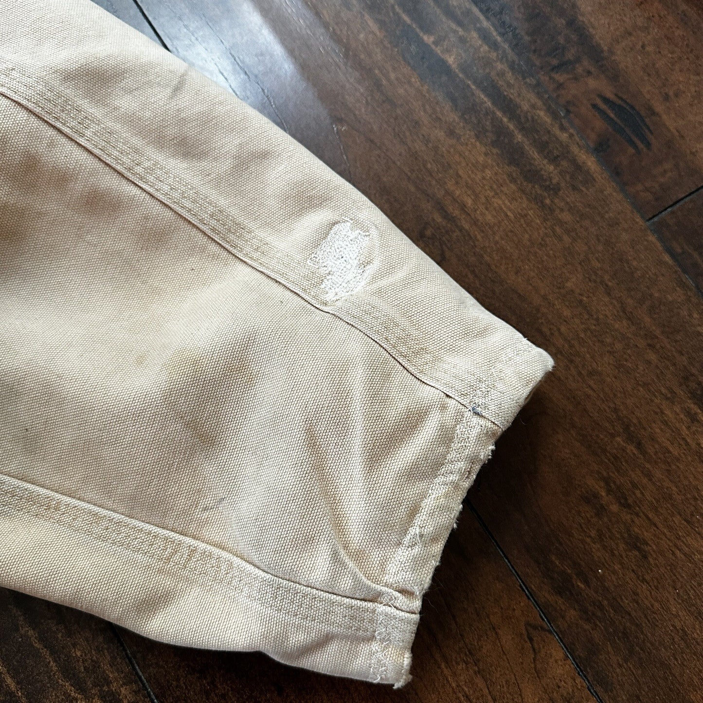 VTG 90s Carhartt Hooded Quilted Lined Tan Duck Canvas Jacket JQ295 2XL