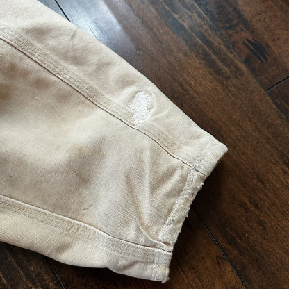 VTG 90s Carhartt Hooded Quilted Lined Tan Duck Canvas Jacket JQ295 2XL