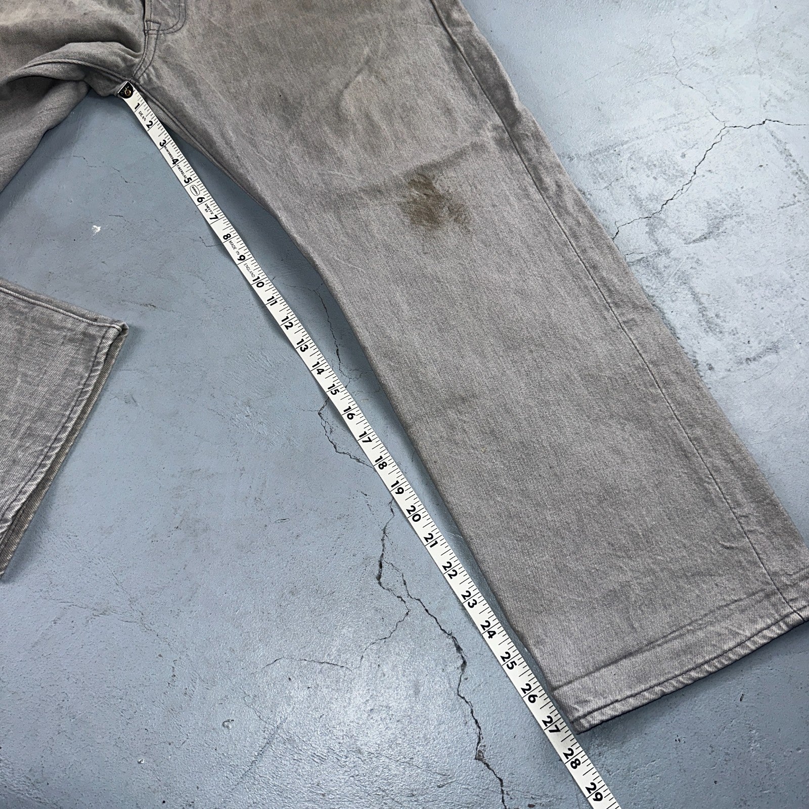 Levis 501 Vintage Y2K XX Straight Leg Jeans 40x30 Gray Wash 2000s Act 38x27