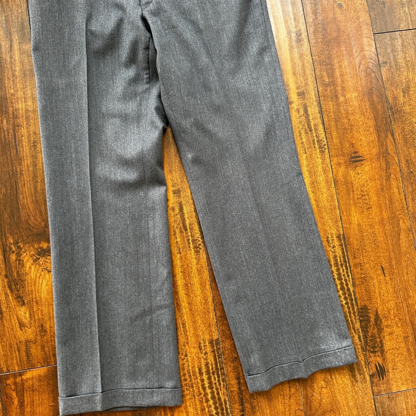 VTG 70s Pendleton Mens 33x28 Gray Slacks Pants 100% Virgin Wool Made in USA