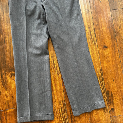 VTG 70s Pendleton Mens 33x28 Gray Slacks Pants 100% Virgin Wool Made in USA