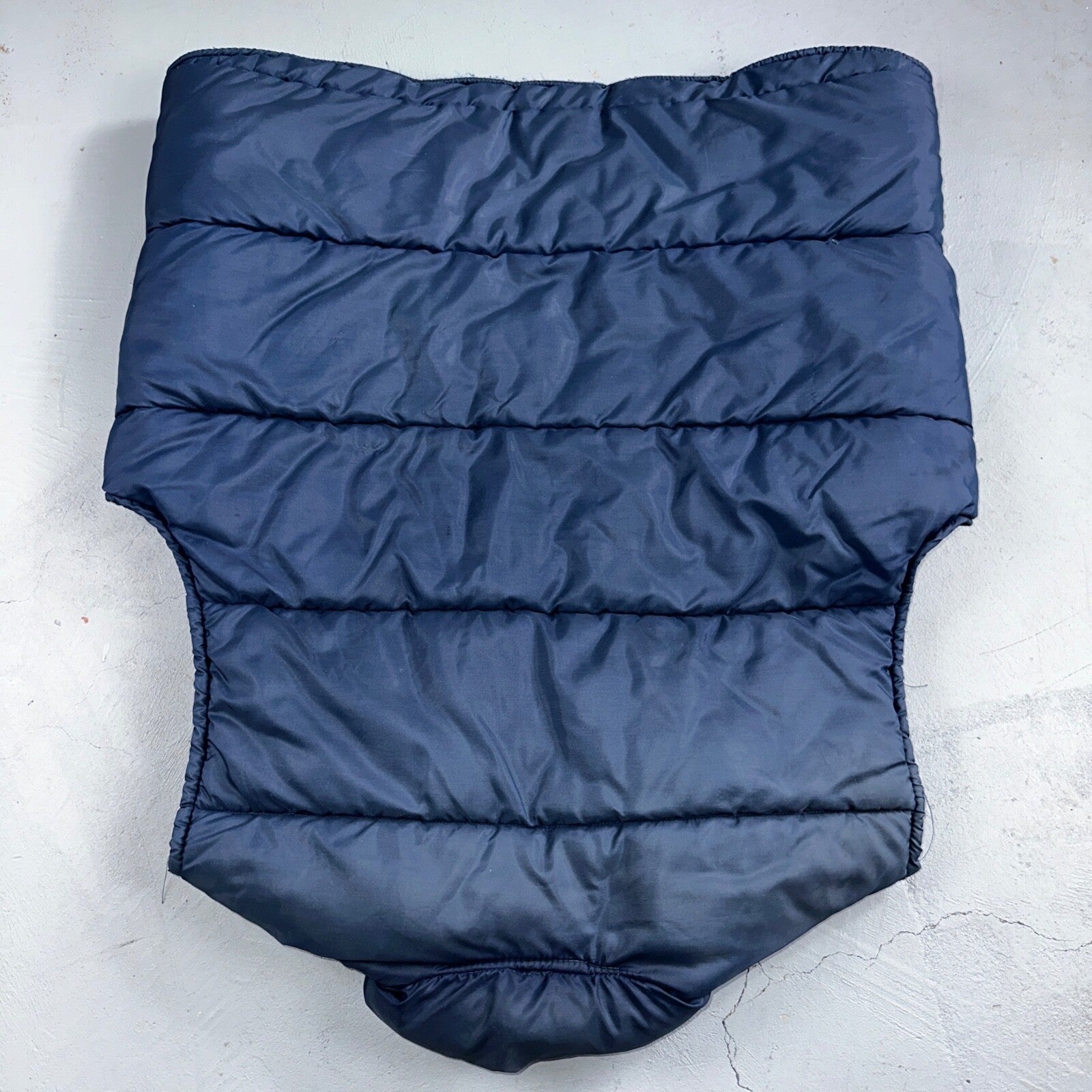 Blue Vintage Vest Warm Winter Puffer Men's L Quilted Zip Up 70s 80s