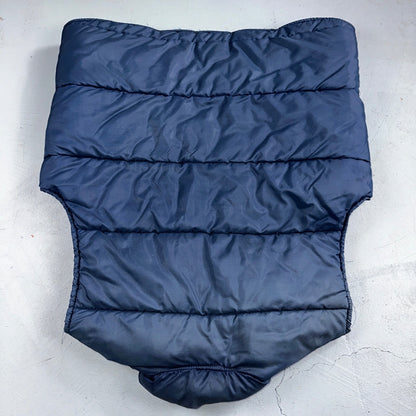 Blue Vintage Vest Warm Winter Puffer Men's L Quilted Zip Up 70s 80s