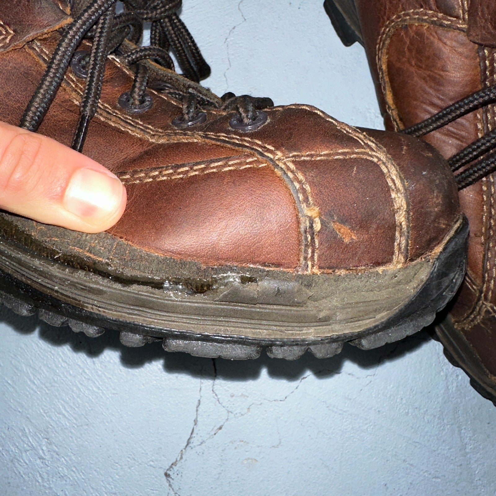 Dr. Martens 10854 Industrial Chunky Brown Leather Mens Shoes Size UK 7 US 8 Doc