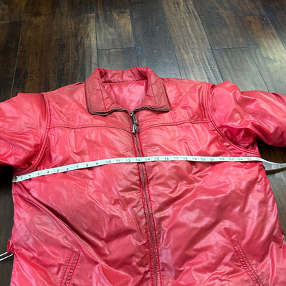 VTG 1960's Roffe Down Filled Ski Jacket Blue XL Mens Parka Red Warm
