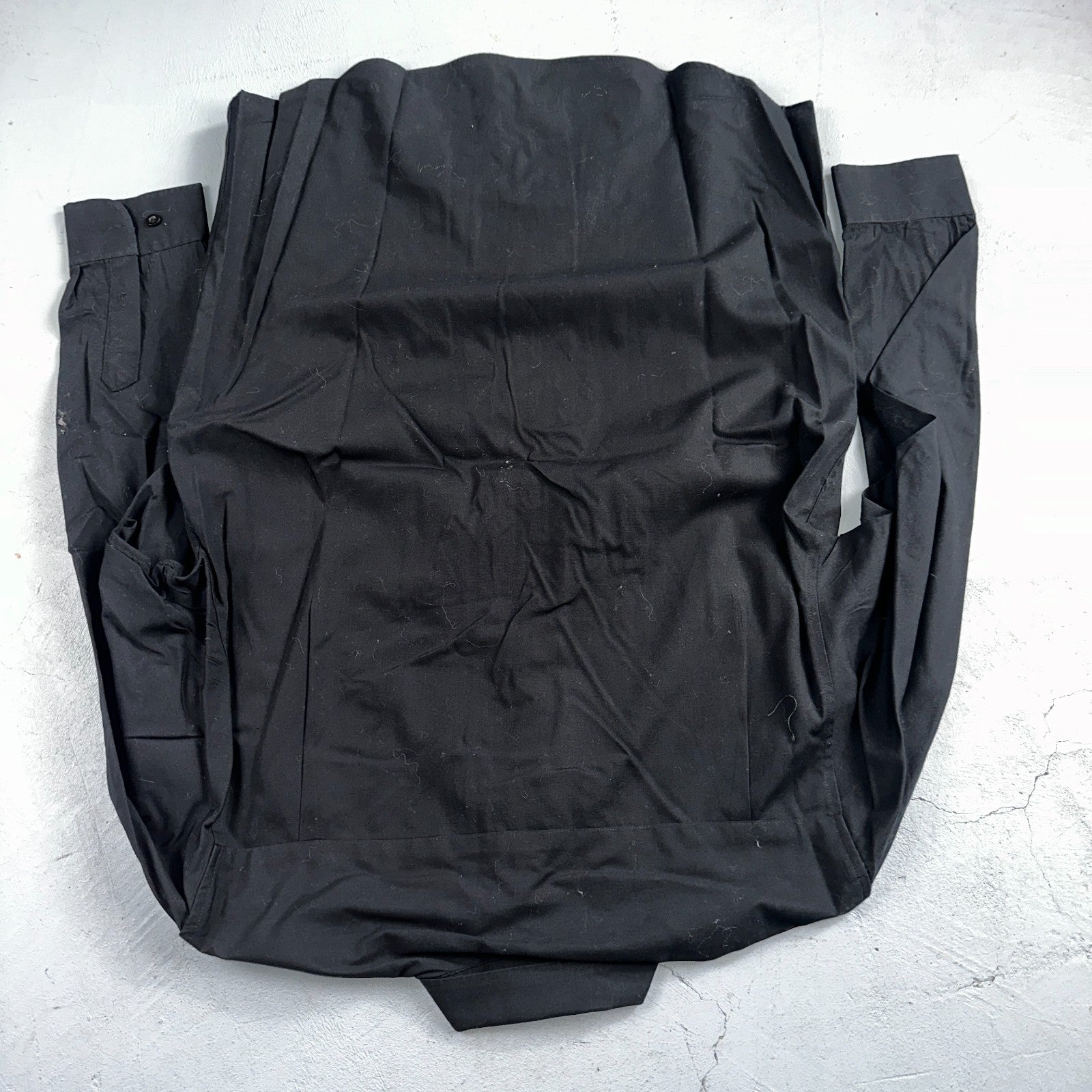 Polo Ralph Lauren Men's Black Solid Classic VTG 100% Cotton Button Shirt 15 32