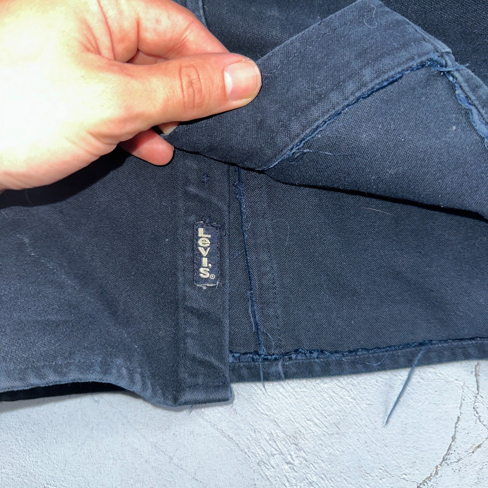 Levis Button Up Shirt Mens M Blue Flannel Long Sleeve Heavyweight Cotton Shacket