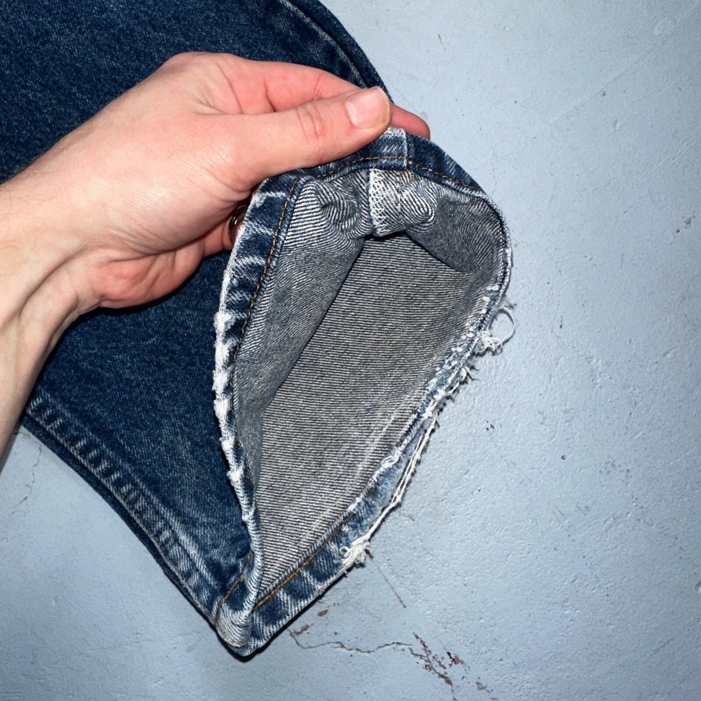 Levis 517 Vintage 80s USA Orange Tab Bootcut Flare Blue Worn Jeans Act 34x29